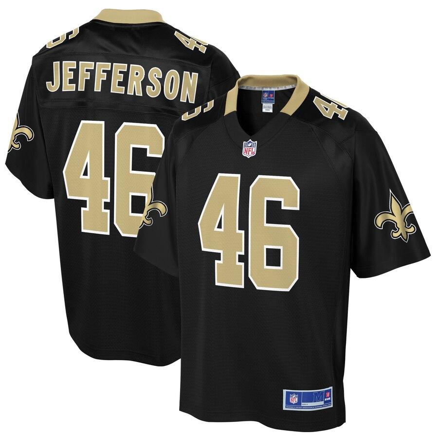 Men' NFL Pro Line Rickey Jefferson Black New Orleans Saints Big & Tall Player Jersey