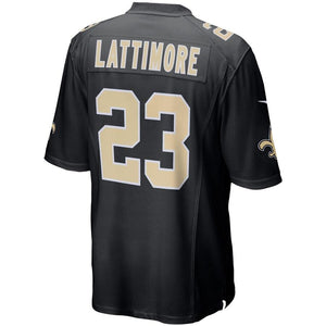 Men' Nike Marshon Lattimore Black New Orleans Saints Event Game Jersey