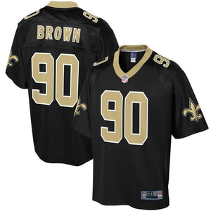 Men' NFL Pro Line Malcolm Brown Black New Orleans Saints Big & Tall Player Jersey