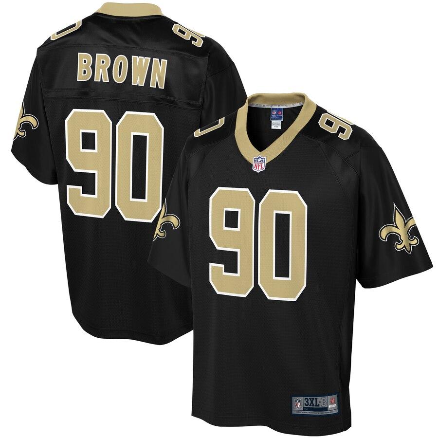 Men' NFL Pro Line Malcolm Brown Black New Orleans Saints Big & Tall Player Jersey