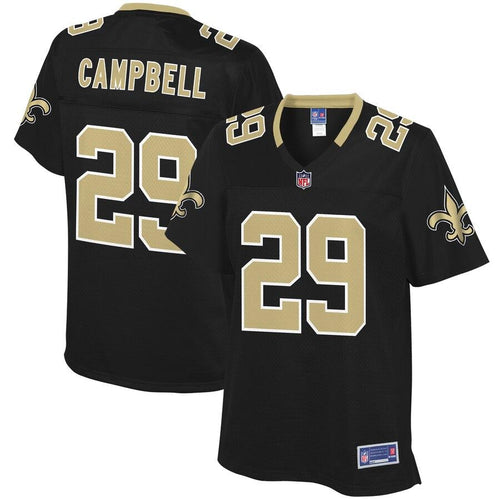 Chris Campbell New Orleans Saints NFL Pro Line Women' Primary Player Jersey – Black