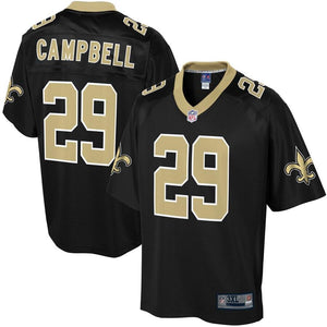 Chris Campbell New Orleans Saints NFL Pro Line Big & Tall Team Player Jersey – Black