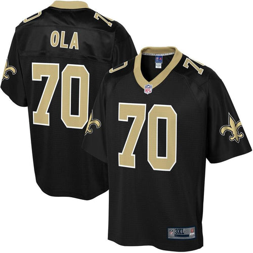 Men' NFL Pro Line Michael Ola Black New Orleans Saints Big & Tall Team Player Jersey