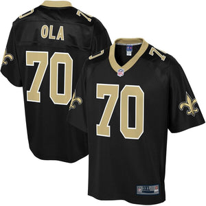 Men' NFL Pro Line Michael Ola Black New Orleans Saints Big & Tall Team Player Jersey