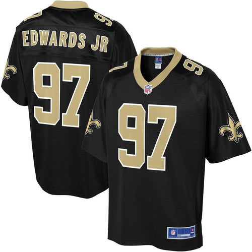 Men' NFL Pro Line Mario Edwards Black New Orleans Saints Player Jersey