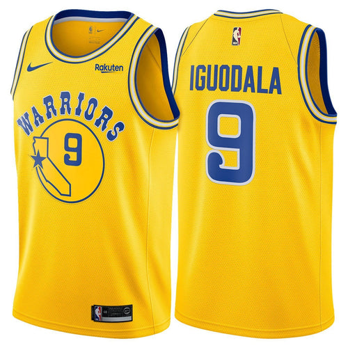 9 - Andre Iguodala Golden State Warriors Swingman Hardwood Classic Jersey - Gold