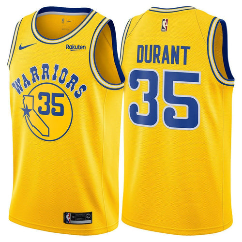 35 - Kevin Durant Golden State Warriors Swingman Hardwood Classic Jersey - Gold