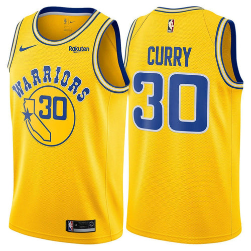 30 - Stephen Curry Golden State Warriors Swingman Hardwood Classic Jersey - Gold