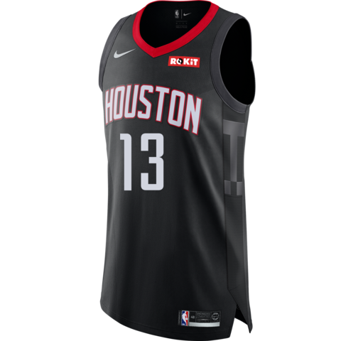 13 - James Harden Houston Rockets Statement Edition Authentic Jersey - Black