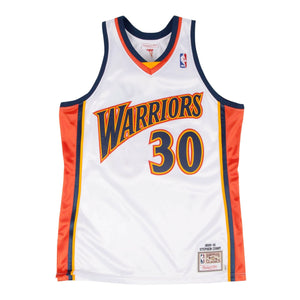 30 - Golden State Warriors Mitchell & Ness 2009-10 Hardwood Classics Stephen Curry #30 Rookie Authentic Home Jersey - White