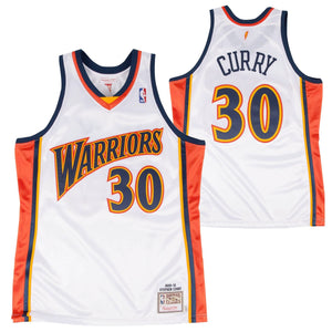 30 - Golden State Warriors Mitchell & Ness 2009-10 Hardwood Classics Stephen Curry #30 Rookie Authentic Home Jersey - White