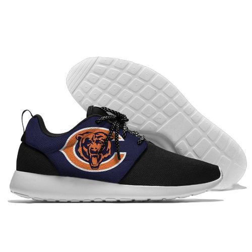 Men Chicago Bears Roshe Style Lightweight Running Shoes - Black And Navy