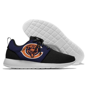 Men Chicago Bears Roshe Style Lightweight Running Shoes - Black And Navy