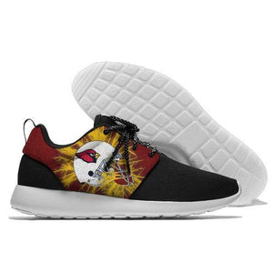 Men Arizona Cardinals Roshe Style Lightweight Running Shoes - Black And Red