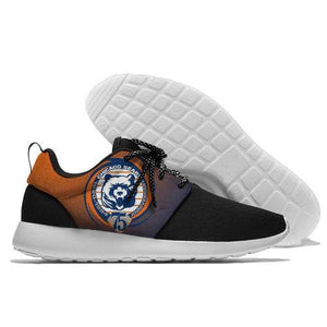 Men Chicago Bears Roshe Style Lightweight Running Shoes - Black And Orange 2
