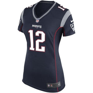 Ladies Nike Tom Brady Game Jersey-Navy