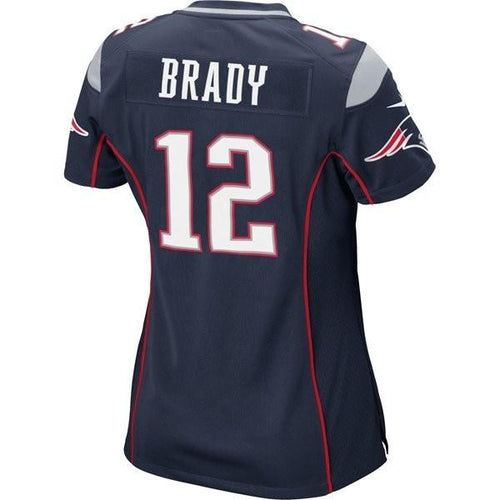Ladies Nike Tom Brady Game Jersey-Navy