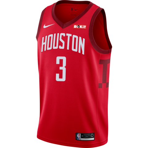 3 - Chris Paul Houston Rockets Earned Edition Swingman Jersey - Red