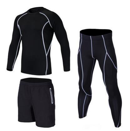 Hot compression underwear men sets 3/pc