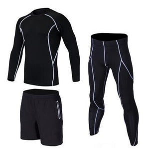 Hot compression underwear men sets 3/pc