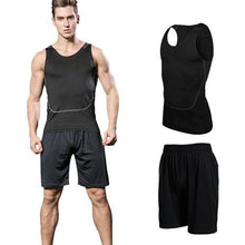 Load image into Gallery viewer, 2pcs men&#39;s Suit sportswear Fitness clothes