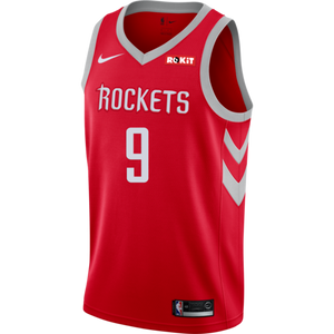 9 - Zhou Qi Houston Rockets Icon Edition Swingman Jersey - Red