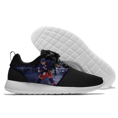 Men Chicago Blackhawks Roshe Style Lightweight Running Shoes - Black And Navy 2