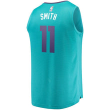 Load image into Gallery viewer, 11 - Men&#39;s Fanatics Branded Zach Smith Teal Charlotte Hornets Fast Break Replica Jersey – Icon Edition  - Aqua