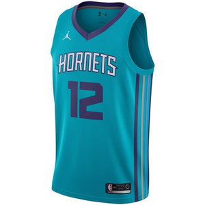 12 - Men's Jordan Brand Dwight Howard Teal Charlotte Hornets Swingman Jersey - Icon Edition  - Aqua