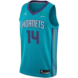 14 - Men's Jordan Brand Michael Kidd-Gilchrist Teal Charlotte Hornets Swingman Sponsor Patch Jersey – Icon Edition - Aqua