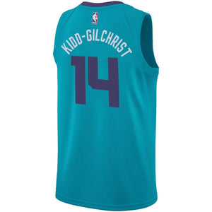 14 - Men's Jordan Brand Michael Kidd-Gilchrist Teal Charlotte Hornets Swingman Sponsor Patch Jersey – Icon Edition - Aqua