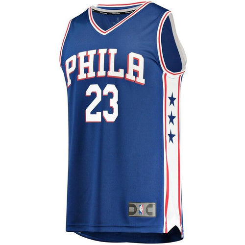 23 - Men's Fanatics Branded Jimmy Butler Royal Philadelphia 76ers Fast Break Replica Jersey- Icon Edition - Royal