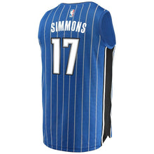 Load image into Gallery viewer, 17 - Men&#39;s Fanatics Branded Jonathon Simmons Blue Orlando Magic Fast Break Replica Player Jersey - Icon Edition - Blue