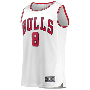 8 - Men's Fanatics Branded Zach LaVine White Chicago Bulls Fast Break Replica Jersey – Association Edition - White
