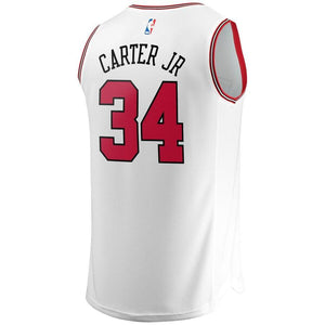 34 - Men's Fanatics Branded Wendell Carter Jr. White Chicago Bulls Fast Break Replica Jersey – Association Edition - White