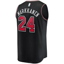 Load image into Gallery viewer, 24 - Men&#39;s Fanatics Branded Lauri Markkanen Black Chicago Bulls Fast Break Replica Jersey - Statement Edition - Black