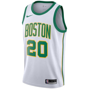 20 - Men's Nike Gordon Hayward White Boston Celtics City Edition Swingman Jersey - White