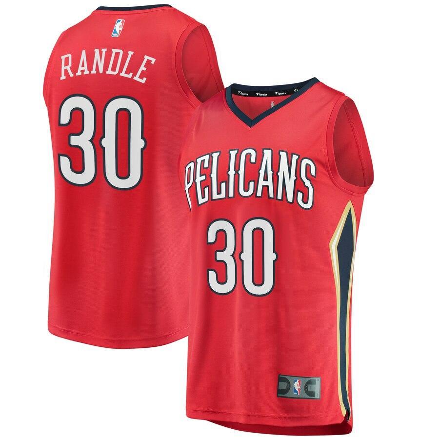 30 - Men's Fanatics Branded Julius Randle Red New Orleans Pelicans Fast Break Replica Player Jersey - Statement Edition - Red