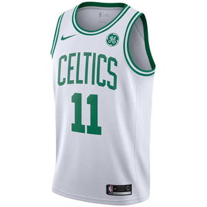 11 - Men's Nike Kyrie Irving White Boston Celtics Swingman Sponsor Patch Jersey - Association Edition - White