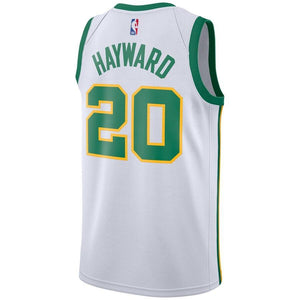 20 - Men's Nike Gordon Hayward White Boston Celtics City Edition Swingman Jersey - White