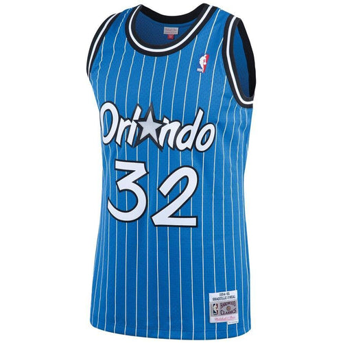 32 - Men's Mitchell & Ness Shaquille O'Neal Blue Orlando Magic 1994-95 Hardwood Classics Swingman Jersey - Blue