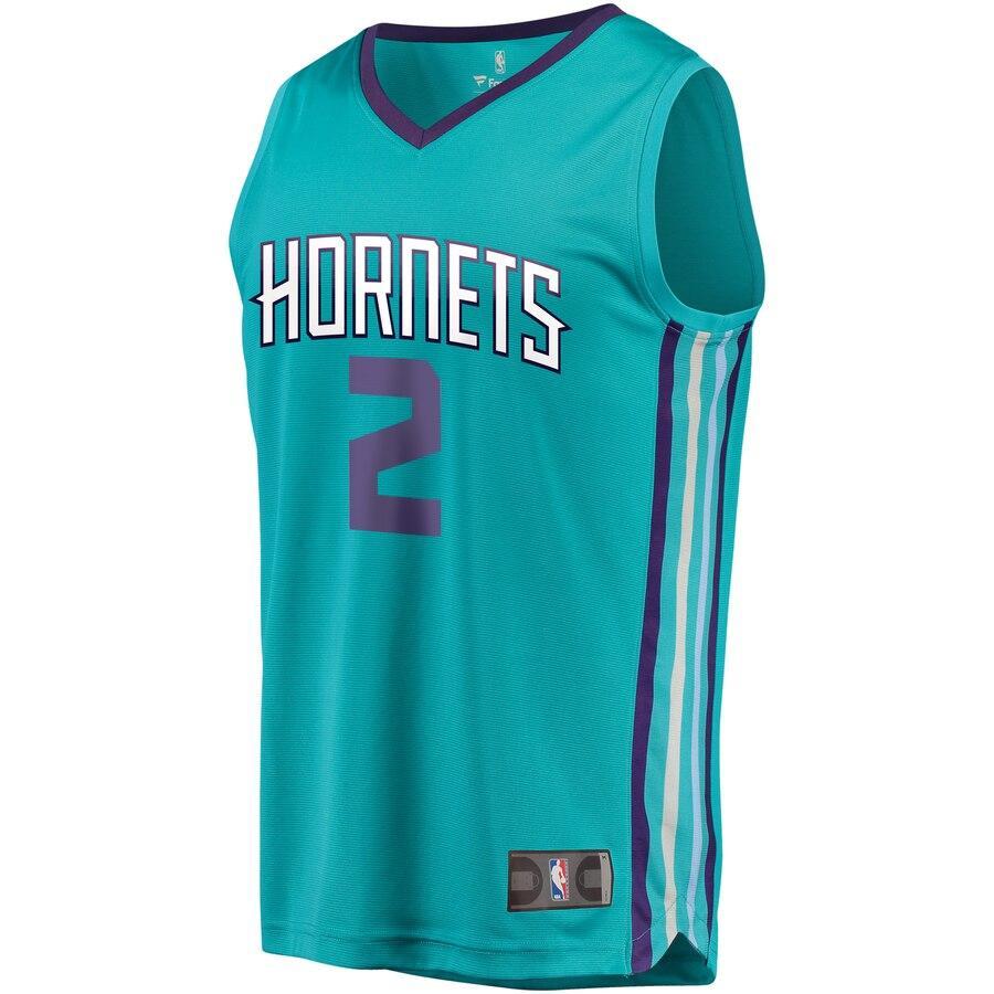 2 - Men's Fanatics Branded Marvin Williams Teal Charlotte Hornets Fast Break Replica Player Jersey - Icon Edition - Aqua