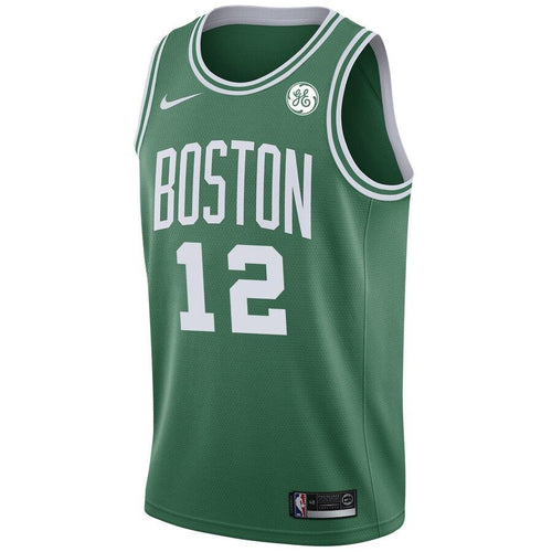 12 - Men's Nike Terry Rozier Green Boston Celtics Swingman Sponsor Patch Jersey - Icon Edition - Green