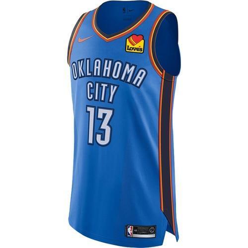 13 - Oklahoma City Thunder Paul George Authentic Jersey - Blue