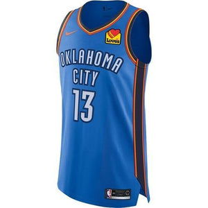 13 - Oklahoma City Thunder Paul George Authentic Jersey - Blue