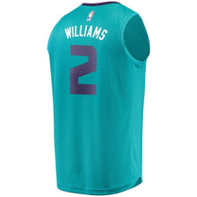 Load image into Gallery viewer, 2 - Men&#39;s Fanatics Branded Marvin Williams Teal Charlotte Hornets Fast Break Replica Player Jersey - Icon Edition - Aqua