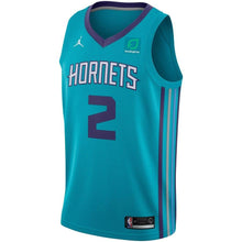 Load image into Gallery viewer, 2 - Men&#39;s Jordan Brand Marvin Williams Teal Charlotte Hornets Swingman Sponsor Patch Jersey – Icon Edition - Aqua