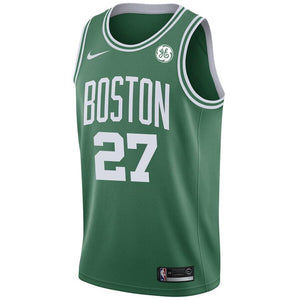 27  - Men's Nike Daniel Theis Green Boston Celtics Swingman Sponsor Patch Jersey - Icon Edition - Green