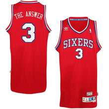 Load image into Gallery viewer, 3 - Mens Philadelphia 76ers Allen Iverson adidas Red Soul Swingman Nickname Jersey - Red