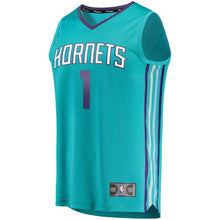 Load image into Gallery viewer, 1 - Men&#39;s Fanatics Branded Malik Monk Teal Charlotte Hornets Fast Break Replica Jersey - Icon Edition - Aqua